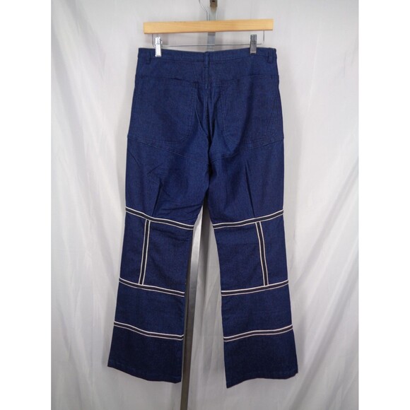 Marithe Francois Girbaud Vintage Jean Sz 6 Embroidered Wide Leg Y2K 90's Hip Hop - Picture 2 of 16